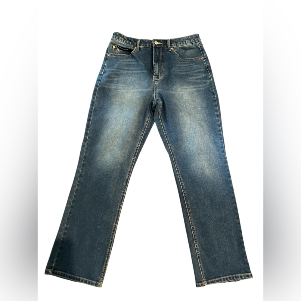 Frye women’s Stonewash Straight Leg Jeans Blue Size 10 Inseam 28 - Picture 4 of 11